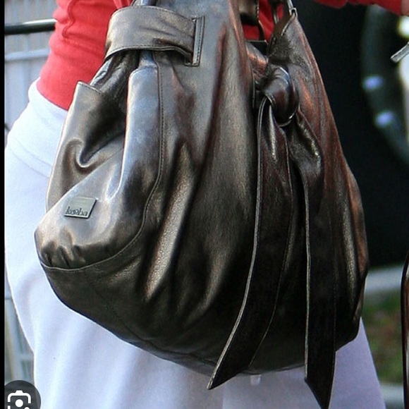 Like New KOOBA Elisha Bronze Metallic Leather Bow Shoulder Bag - Picture 12 of 14